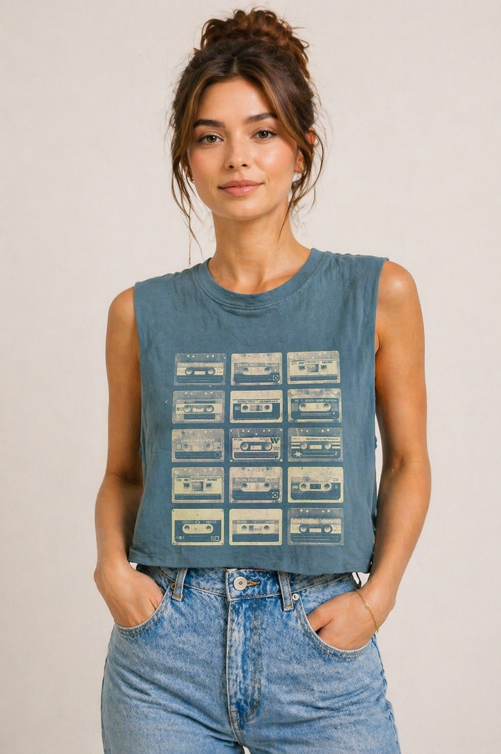 CASSETTE TAPE MUSCLE TANK