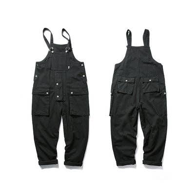 Casual Cotton Overalls for Men with Multi-Pockets