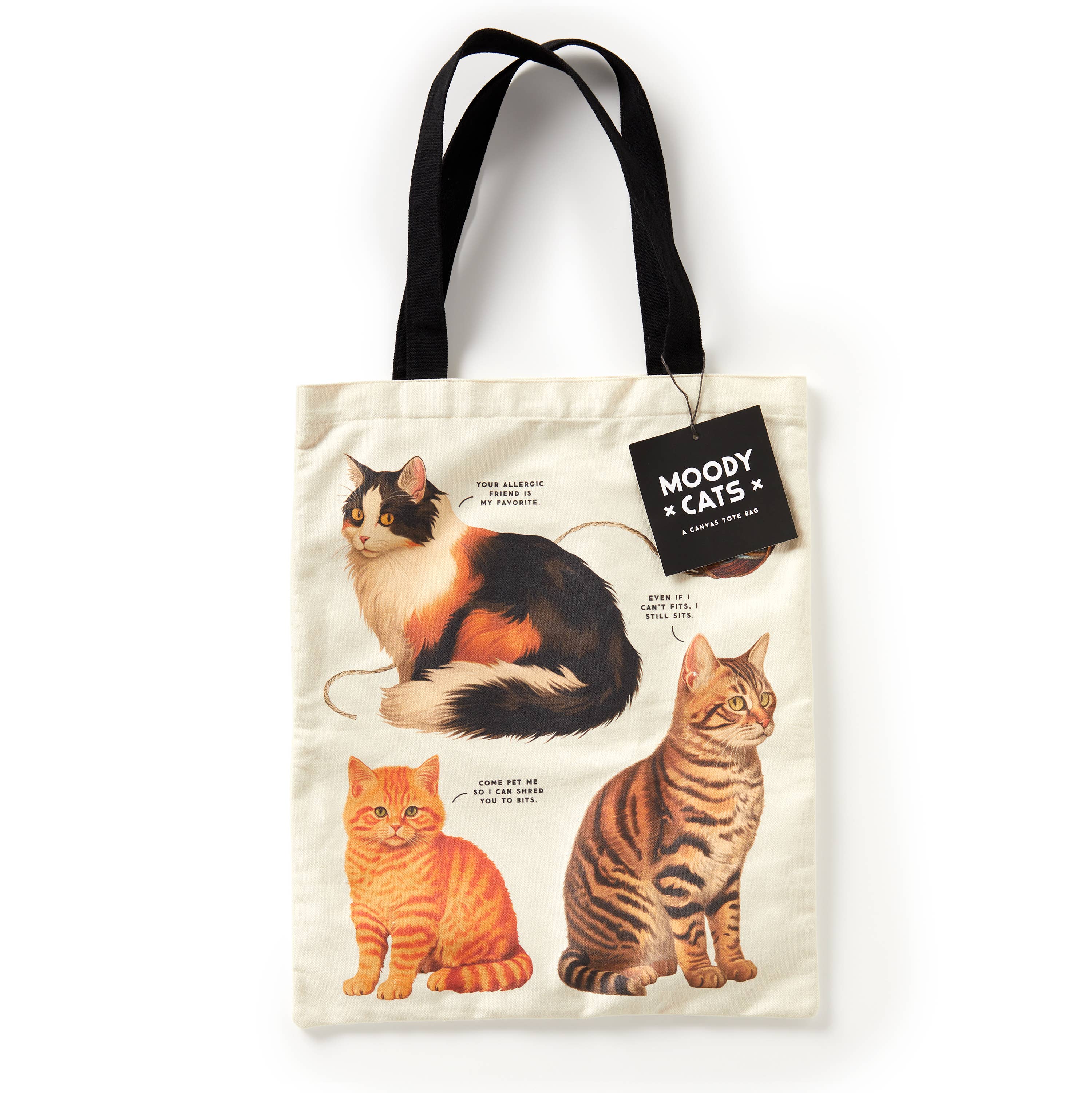 Brass Monkey Moody Cats Canvas Tote