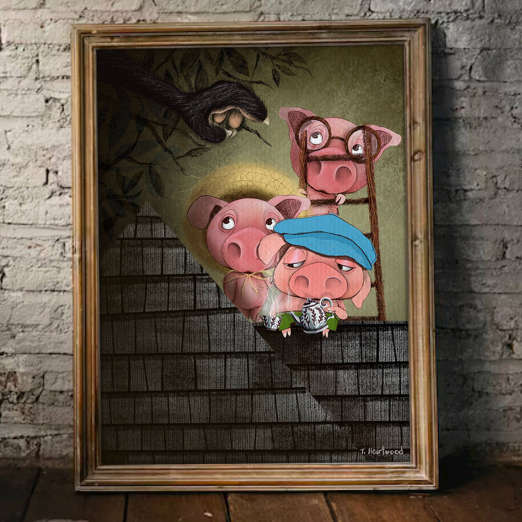 “The three little Pigs, and the talking Magnolia” Print