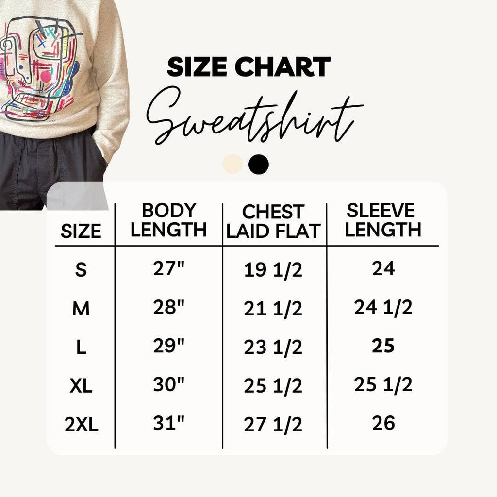 Technologic Large Print Sweater - Super Soft Natural Heather