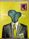 Double-Headed Mallard and a Portrait of Thelonious Monk