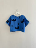 Blue linen top 