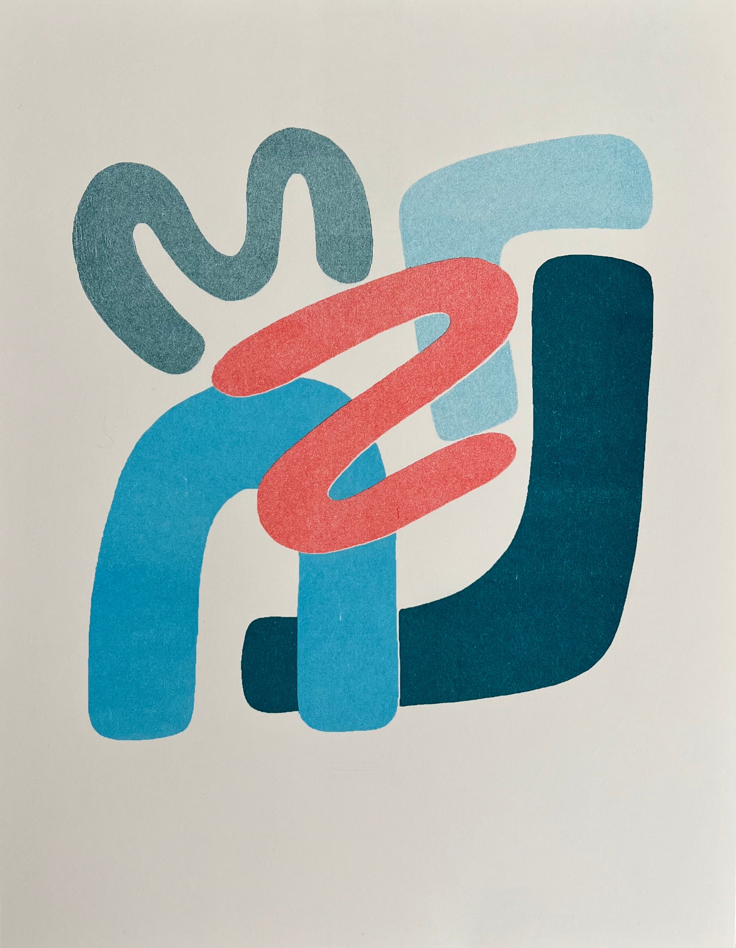 Untitled (Teal & Red)